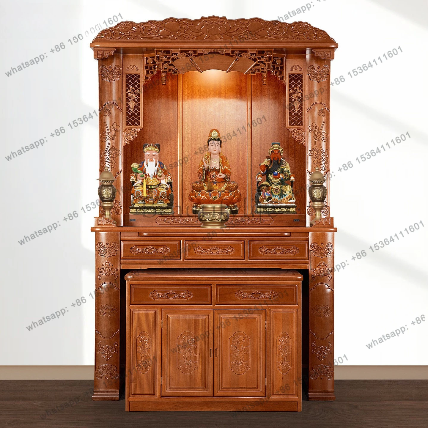 Household solid wood new Chinese vertical cabinet modern simple Buddhist cabinet
Household solid wood new Chinese vertical cabinet modern simple Buddhist cabinet