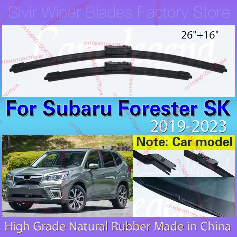 For Subaru Forester SK 2019 - 2023 Wiper LHD Front Wiper Blades Soft Rubber Windshield Windscreen Window Car Rain Brushes 26"16"
For Subaru Forester SK 2019 - 2023 Wiper LHD Front Wiper Blades Soft Rubber Windshield Windscreen Window Car Rain Brushes 26"16"