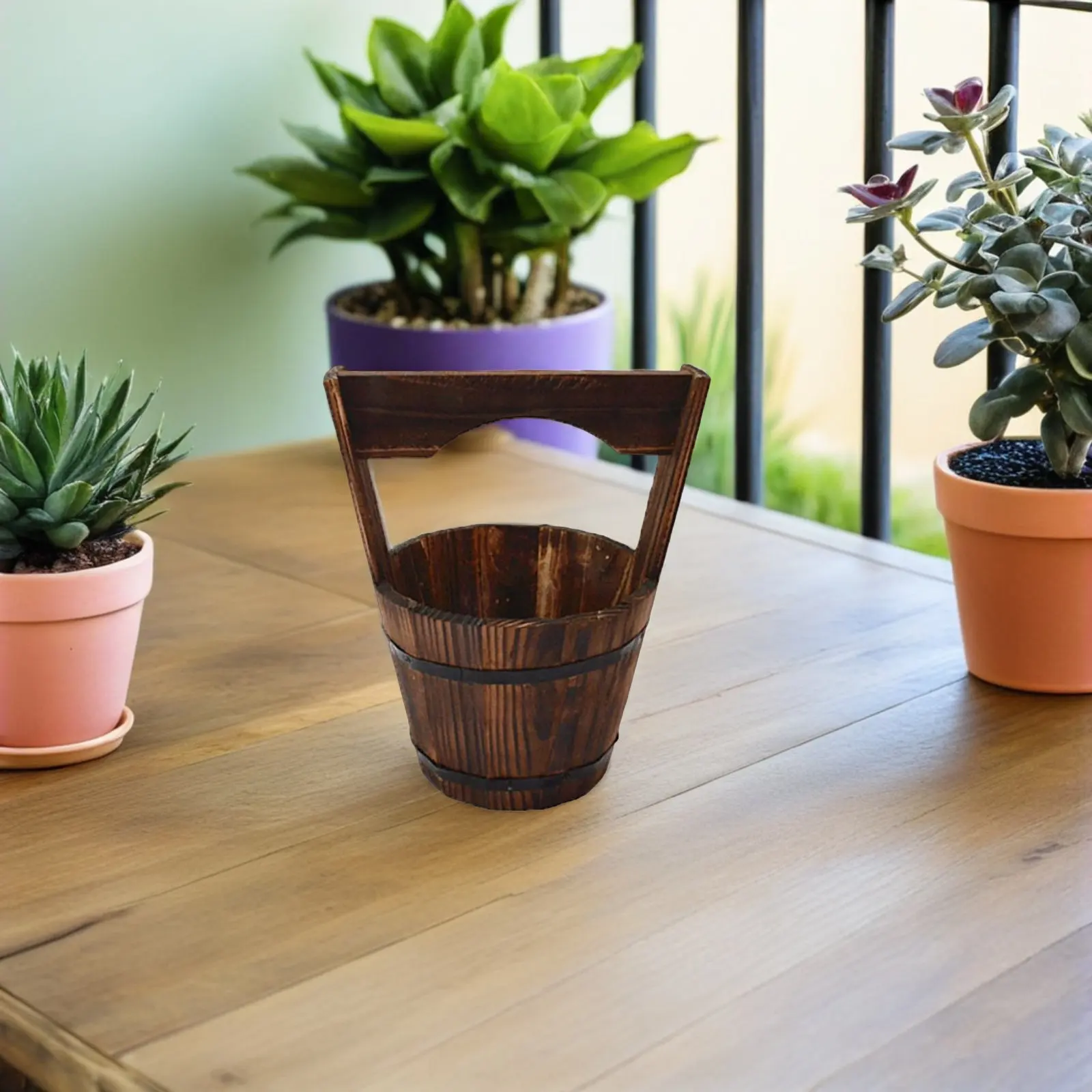Solid Wood Hanging Flower Container Planter for Indoor Outdoor Plants Cactus Succulents Flowers Vegetables Nursery Rustic Garden
Solid Wood Hanging Flower Container Planter for Indoor Outdoor Plants Cactus Succulents Flowers Vegetables Nursery Rustic Garden