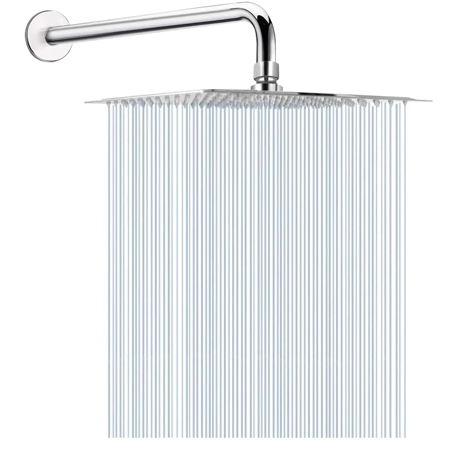 12 Inch Rainfall Shower Head With 15 Inch Extension Arm Stainless Steel Square Waterfall Full Body Coverage
12 Inch Rainfall Shower Head With 15 Inch Extension Arm Stainless Steel Square Waterfall Full Body Coverage
