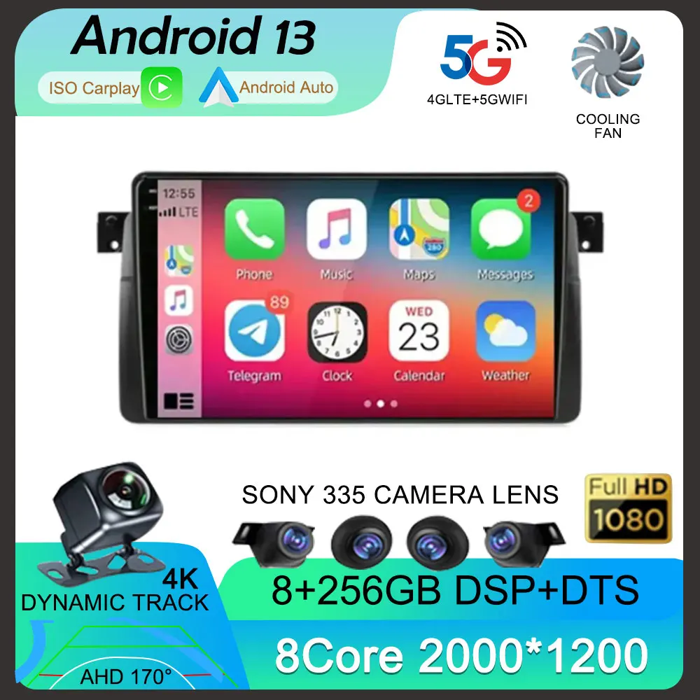 Android 13 Carplay WIFI+4G For BMW E46 M3 1998-2006 Car Radio Multimedia Video Playor Stereo GPS DPS Head Unit 360 Camera BT
Android 13 Carplay WIFI+4G For BMW E46 M3 1998-2006 Car Radio Multimedia Video Playor Stereo GPS DPS Head Unit 360 Camera BT