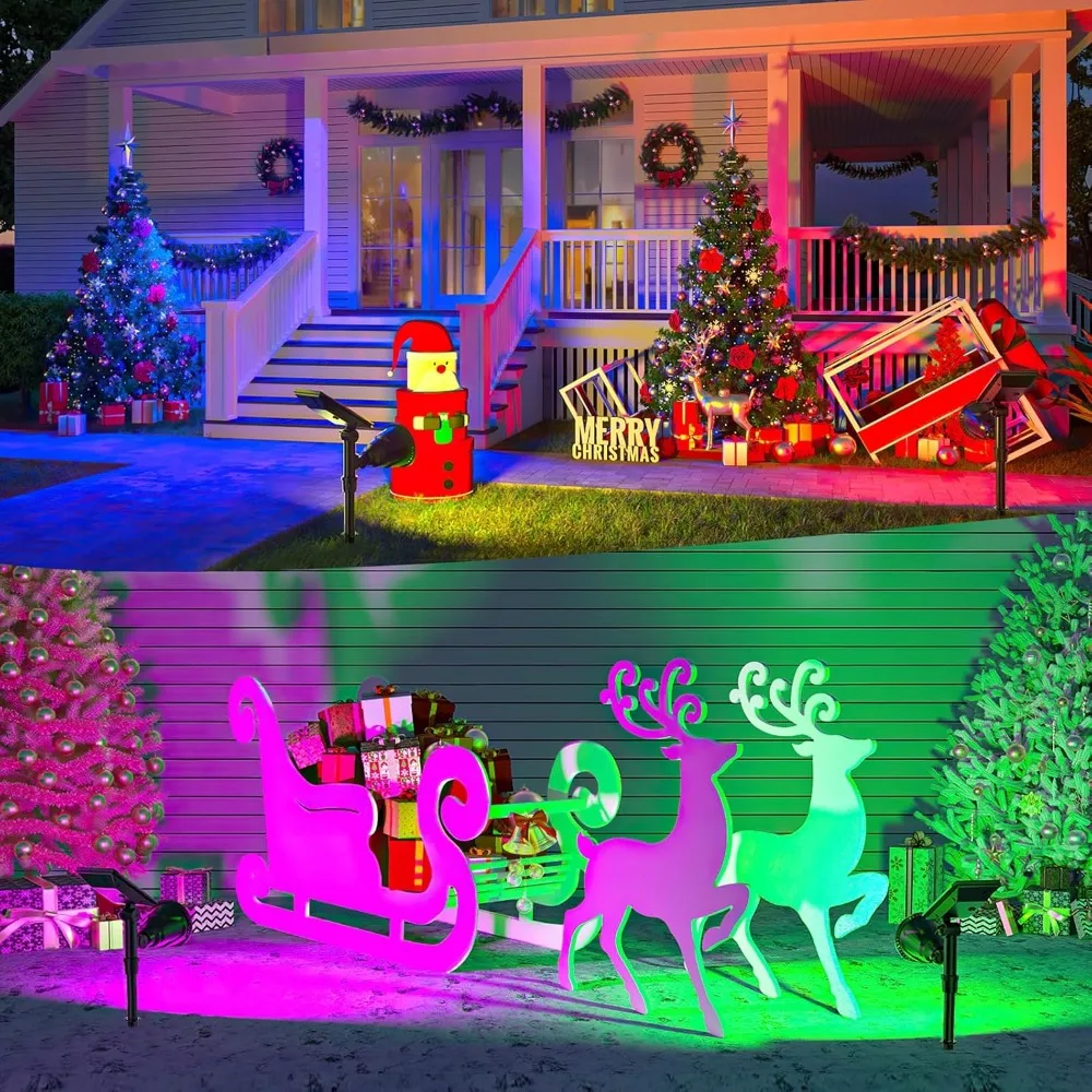 4 Pack Halloween Spot Lights - Christmas Solar Lights Outdoor Waterproof Color Changing Spotlights for House Decor
4 Pack Halloween Spot Lights - Christmas Solar Lights Outdoor Waterproof Color Changing Spotlights for House Decor