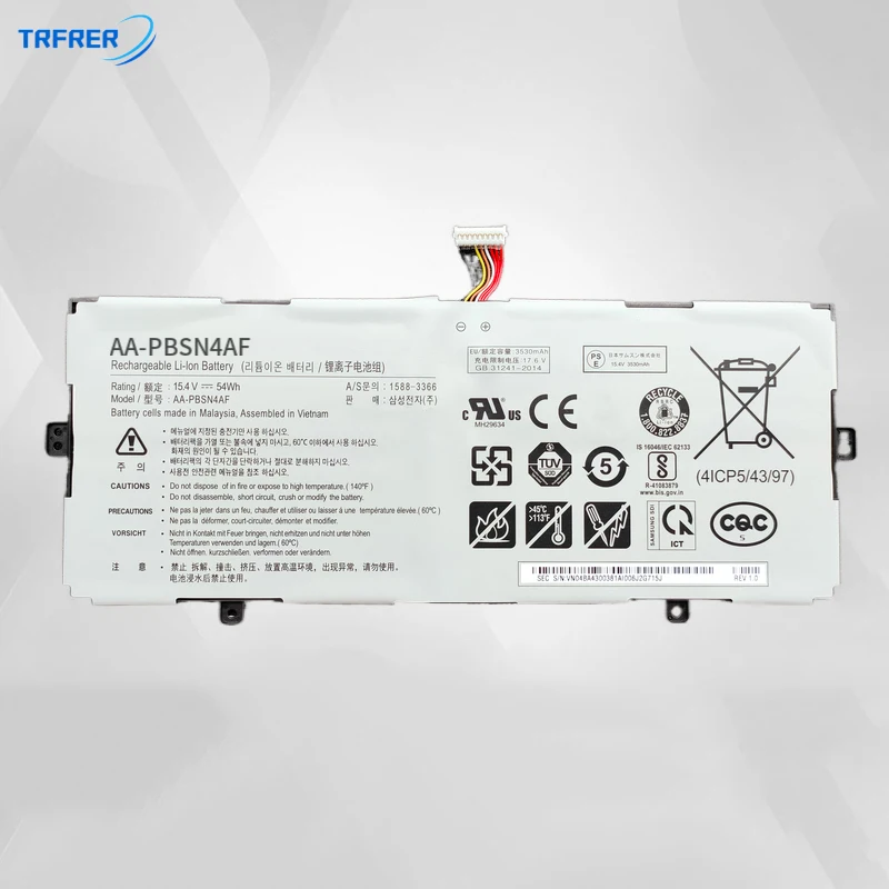 Фотоаккумулятор для ноутбука Samsung 15,4 в, 54Wh, NP950SBE, лампа NP930SBE, NP730QCJ, 730QCR
Фотоаккумулятор для ноутбука Samsung 15,4 в, 54Wh, NP950SBE, лампа NP930SBE, NP730QCJ, 730QCR