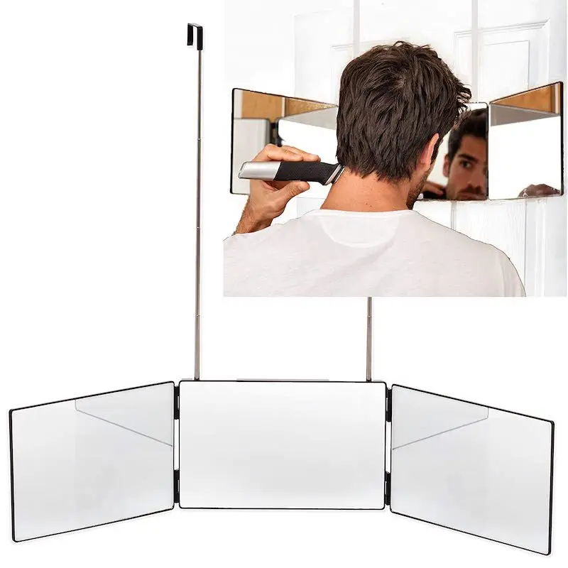 Three-sided Decoration Mirror Aesthetic Rearview Hanging Hair Cutting Mirror Folding Dressing Makeup Home Decorations GY
Three-sided Decoration Mirror Aesthetic Rearview Hanging Hair Cutting Mirror Folding Dressing Makeup Home Decorations GY