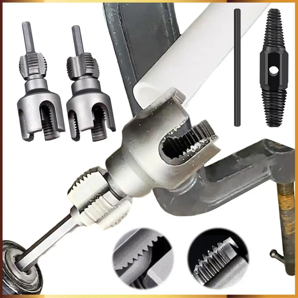Pipe Thread Cutting Tool Electric Drill Compatible PVC Pipe Threader Kit 1/2IN 3/4IN Pipe Sizes
Pipe Thread Cutting Tool Electric Drill Compatible PVC Pipe Threader Kit 1/2IN 3/4IN Pipe Sizes