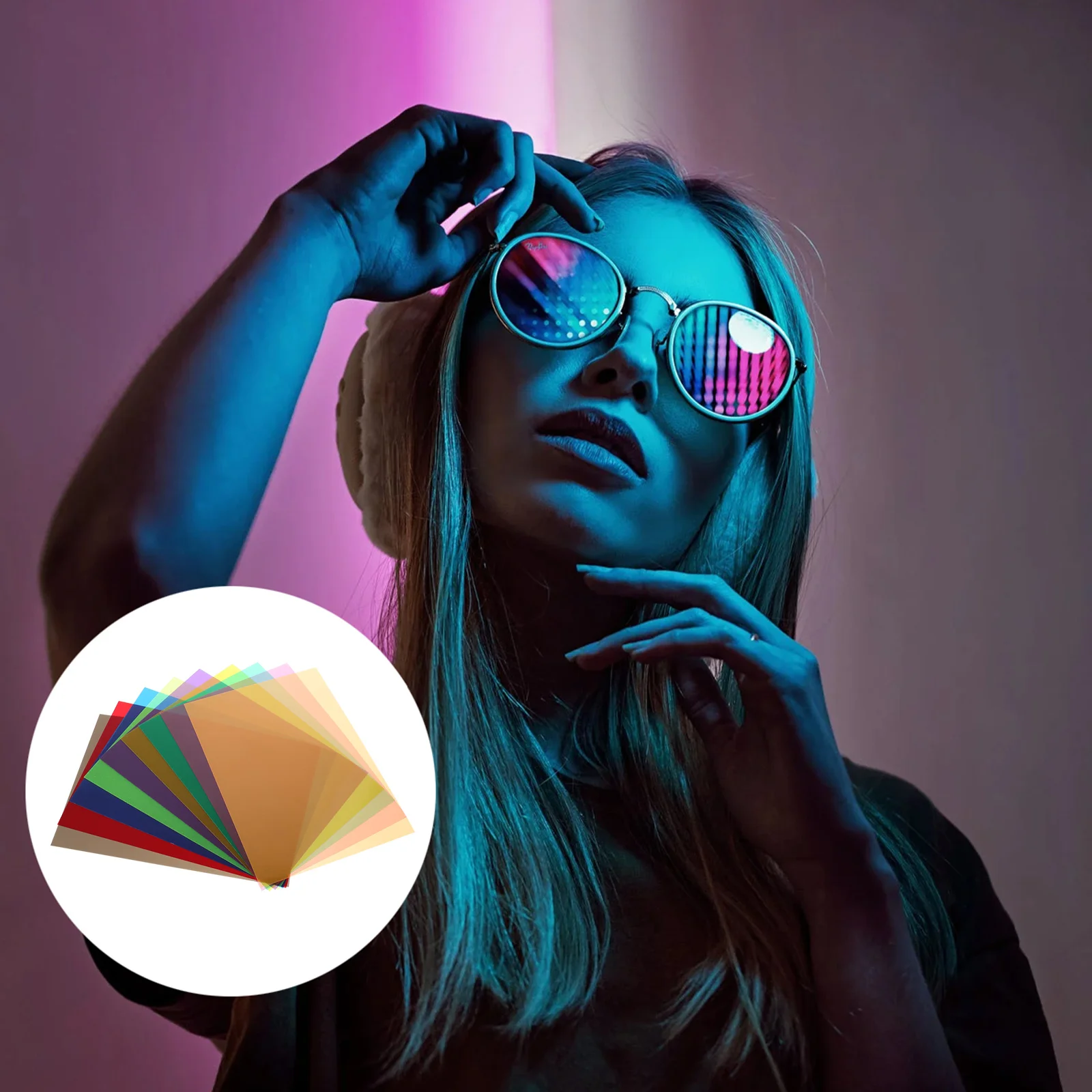 9Pcs Flash Gel Filters Color Correction Gels Set High Transmission Light Filters for Photography Stage Party Lighting Effects
9Pcs Flash Gel Filters Color Correction Gels Set High Transmission Light Filters for Photography Stage Party Lighting Effects