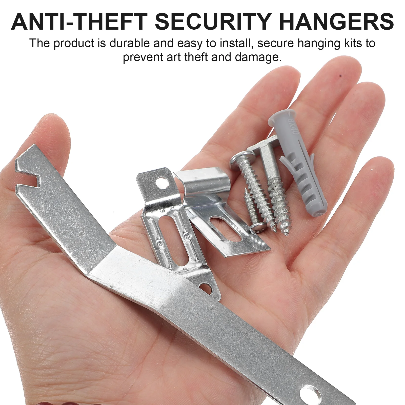 2 Sets Anti Theft Security Hangers for Museums Art Galleries Durable Easy Install Picture Hanging Kit Frame Hardware Up to 24
2 Sets Anti Theft Security Hangers for Museums Art Galleries Durable Easy Install Picture Hanging Kit Frame Hardware Up to 24