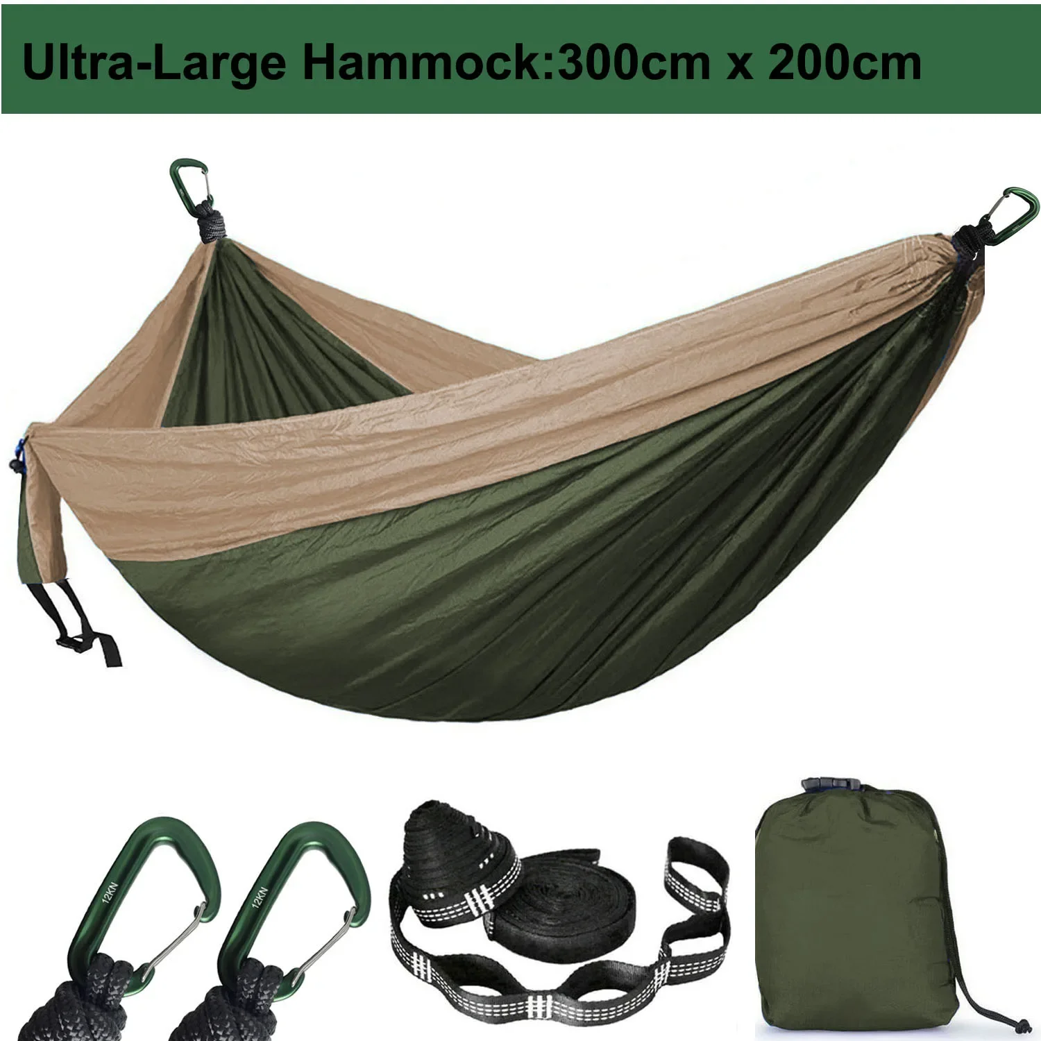 Outdoor Portable Hammock 2-3 Person Solid Color Parachute Hammock Camping Survival Garden Swing Leisure Travel
Outdoor Portable Hammock 2-3 Person Solid Color Parachute Hammock Camping Survival Garden Swing Leisure Travel