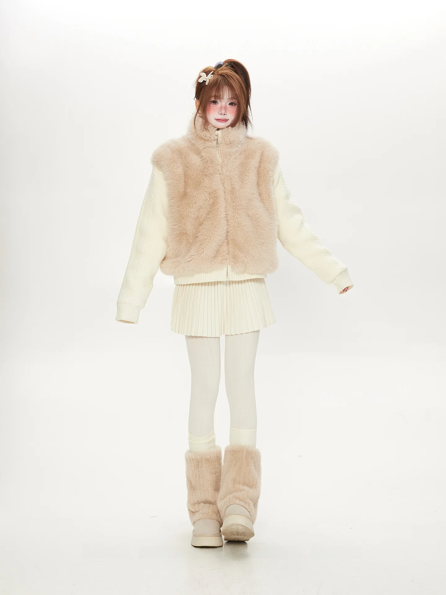 Корейское вязаное пальто в стиле пэчворк для женщин, зимнее, теплое, модное, с эффектом высокого класса, верхняя одежда, маленький размер
Корейское вязаное пальто в стиле пэчворк для женщин, зимнее, теплое, модное, с эффектом высокого класса, верхняя одежда, маленький размер