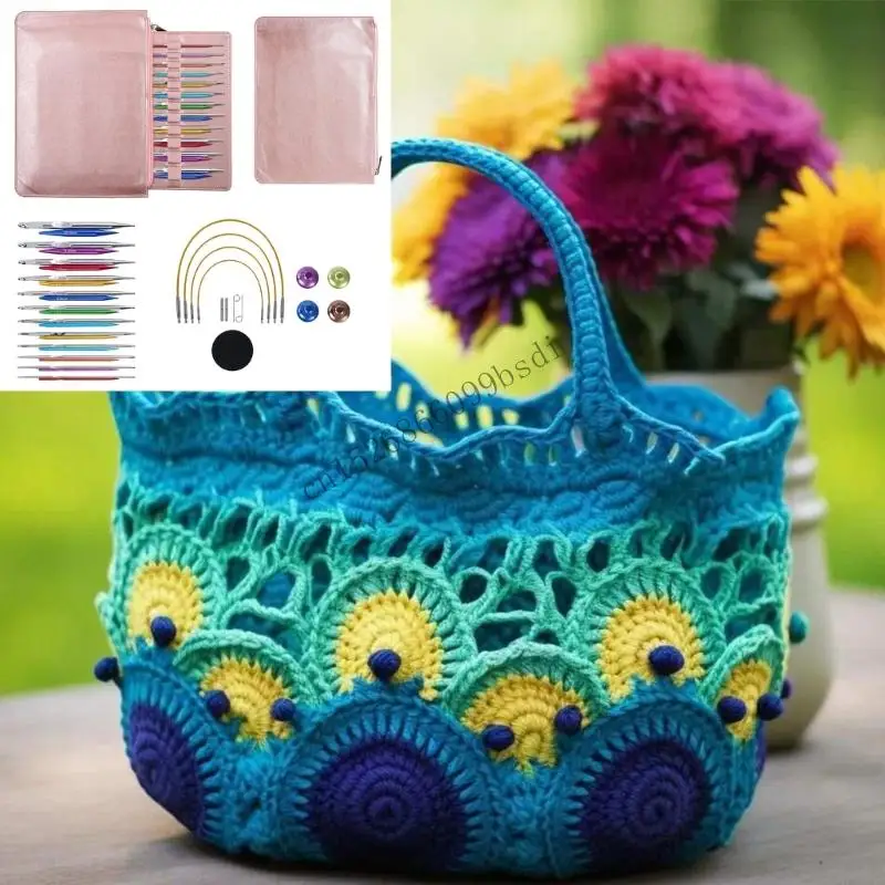 12Pairs Interchangeable Tunisian Crochet Hook Circular Knitting Needle with Bag
12Pairs Interchangeable Tunisian Crochet Hook Circular Knitting Needle with Bag