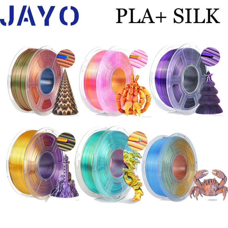 JAYO pla silk 3D Printer Filament 1Rolls SILK three/ four colors 1.75mm Silky texture Easy to print No Bubble FDM 3D Printer
JAYO pla silk 3D Printer Filament 1Rolls SILK three/ four colors 1.75mm Silky texture Easy to print No Bubble FDM 3D Printer