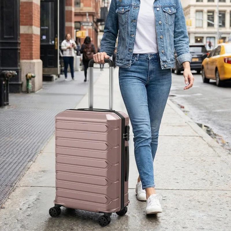 3-Piece Hardside Luggage Set Lightweight Hardside Suitcases with 8-Spinner Wheels-Pink
3-Piece Hardside Luggage Set Lightweight Hardside Suitcases with 8-Spinner Wheels-Pink