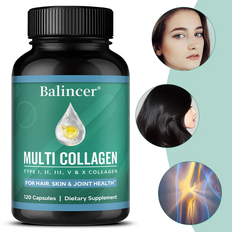 Multi Collagen Complex Capsules, Anti-Aging, Support Skin Elasticity, Hair Nail Strength, Joint Bone & Gut Wellness, Antioxidant
Multi Collagen Complex Capsules, Anti-Aging, Support Skin Elasticity, Hair Nail Strength, Joint Bone & Gut Wellness, Antioxidant