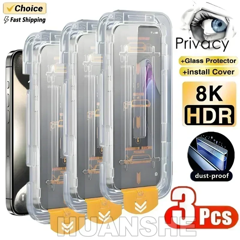 3Pcs Dust-Free Easy Install Privacy Anti-Spy Glass Screen Protector for Huawei P60 Art/P50/P30/Pura 70U/P40 Pro+
3Pcs Dust-Free Easy Install Privacy Anti-Spy Glass Screen Protector for Huawei P60 Art/P50/P30/Pura 70U/P40 Pro+