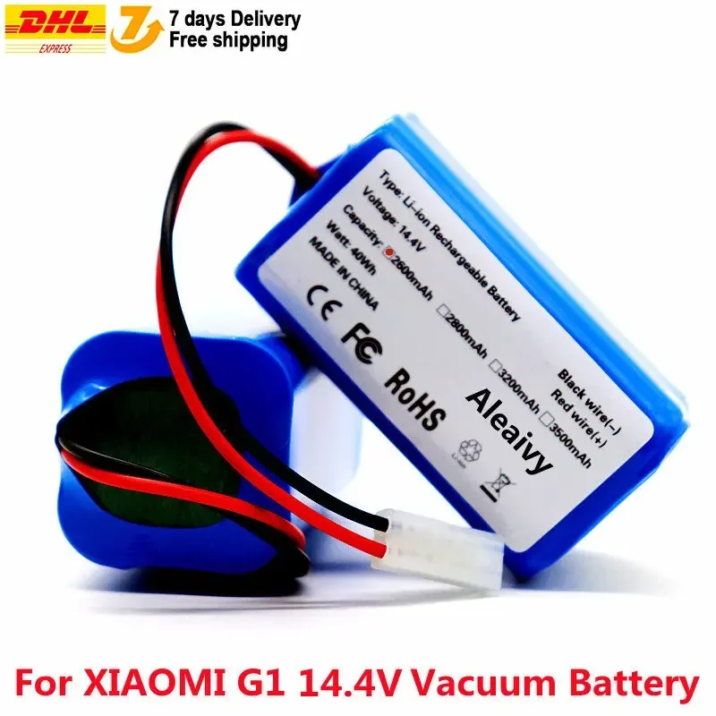 New 14.8V 2600mAh Li-ion Battery for Xiaomi G1 MI Robot Vacuum-Mop Essential MJSTG1 Robot Vacuum Cleaner 18650 Battery Pack
New 14.8V 2600mAh Li-ion Battery for Xiaomi G1 MI Robot Vacuum-Mop Essential MJSTG1 Robot Vacuum Cleaner 18650 Battery Pack