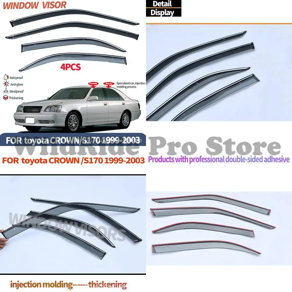 1 set For Toyota Crown S170 Window Visor Suitable for 98 2003 Toyota Crown Car Window Rain Shield
1 set For Toyota Crown S170 Window Visor Suitable for 98 2003 Toyota Crown Car Window Rain Shield