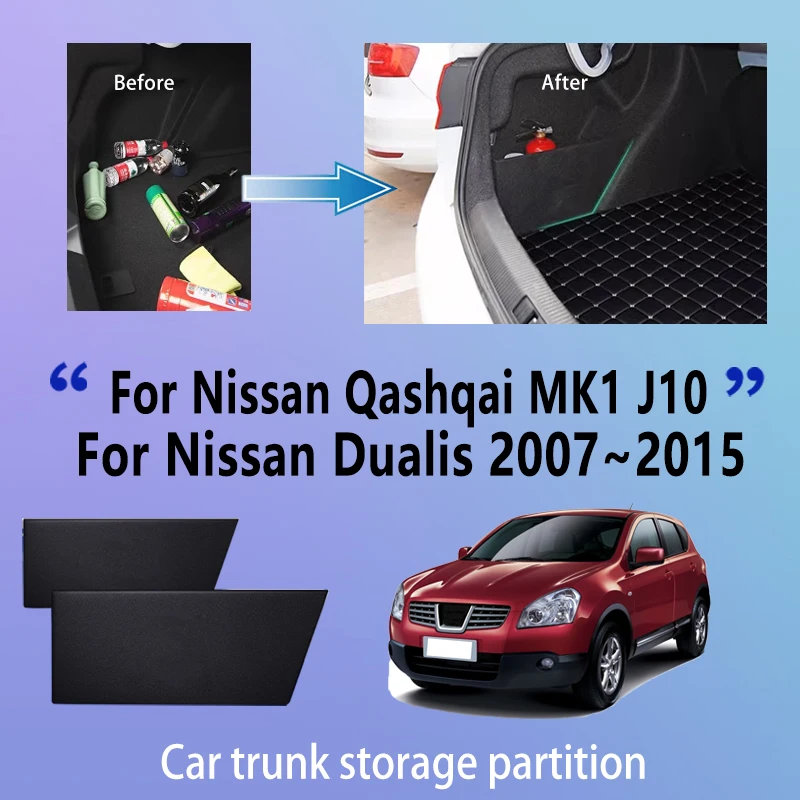 Автомобильные аксессуары для Nissan Qashqai J10 2007 ~ 2015 MK1, перегородка для хранения багажника, многофункциональный органайзер для салона автомобиля
Автомобильные аксессуары для Nissan Qashqai J10 2007 ~ 2015 MK1, перегородка для хранения багажника, многофункциональный органайзер для салона автомобиля