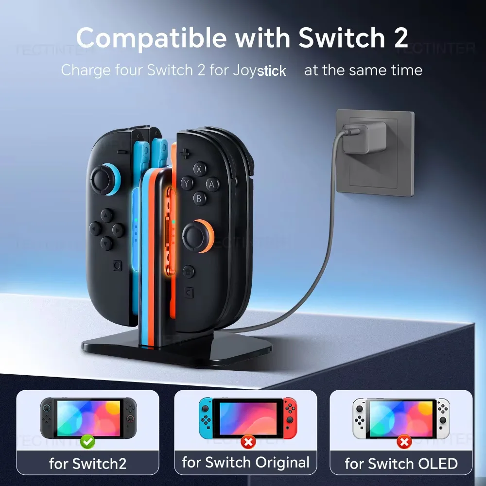 4-in-1 Charging Dock Station for Nintendo Switch 2 Joystick Controller Gamepad Fast Charger Stand For NS Switch 2 Accessories
4-in-1 Charging Dock Station for Nintendo Switch 2 Joystick Controller Gamepad Fast Charger Stand For NS Switch 2 Accessories