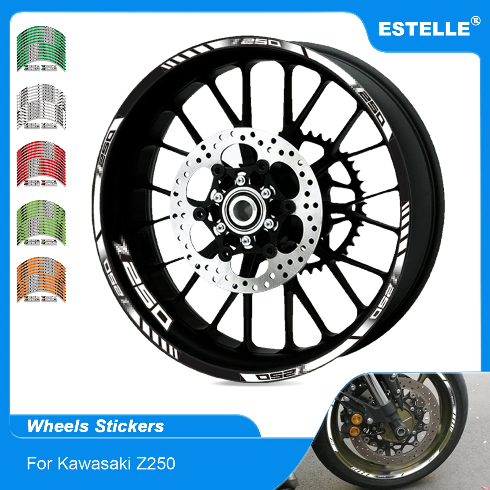 Motorcycle Decorative Wheel Hub streak decoration Styling Tire waterproof Reflective Decal Stickers For kawasaki Z250 All Years
Motorcycle Decorative Wheel Hub streak decoration Styling Tire waterproof Reflective Decal Stickers For kawasaki Z250 All Years
