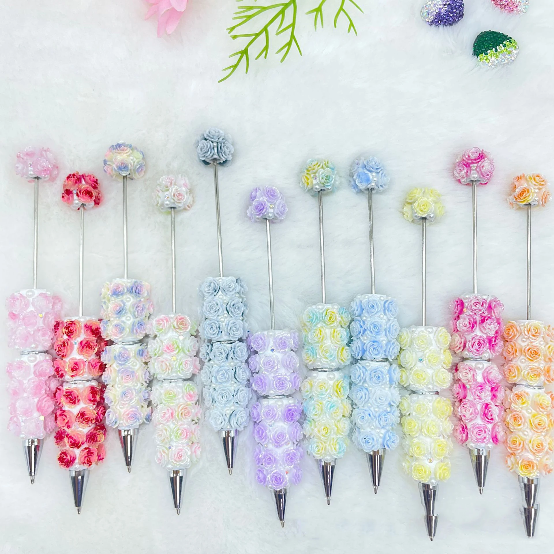 20Pcs Pearl Rose Beaded Pen Supplies Creative Handmade DIY Cute Beaded Ball Pen Office School Children Stationery Kids Gift
20Pcs Pearl Rose Beaded Pen Supplies Creative Handmade DIY Cute Beaded Ball Pen Office School Children Stationery Kids Gift