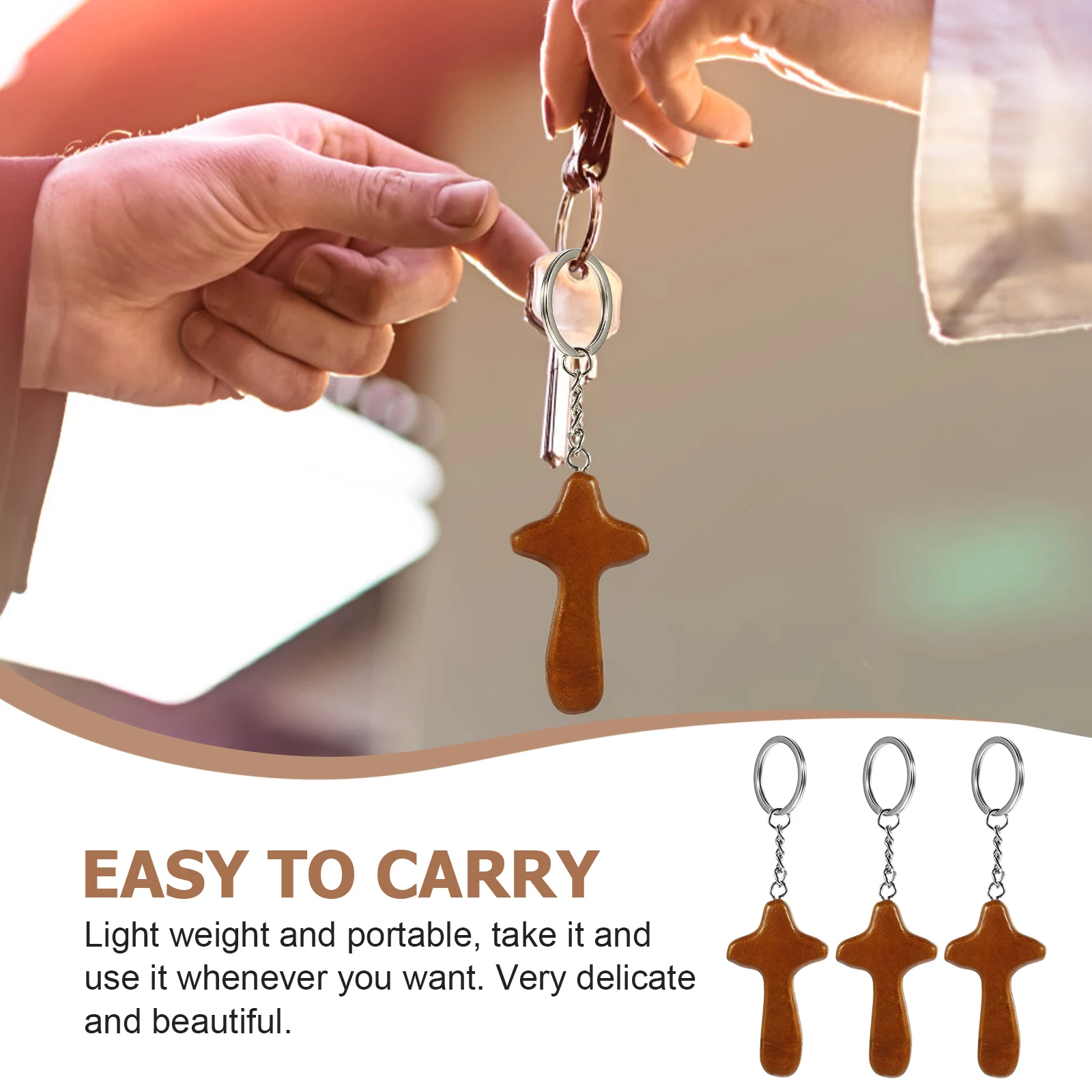 6pcs Wood Keychain Backpack Keychain Pendant Brown Simple Decorative Charm for Purse Car Backpack Keys Accessory Gift
6pcs Wood Keychain Backpack Keychain Pendant Brown Simple Decorative Charm for Purse Car Backpack Keys Accessory Gift