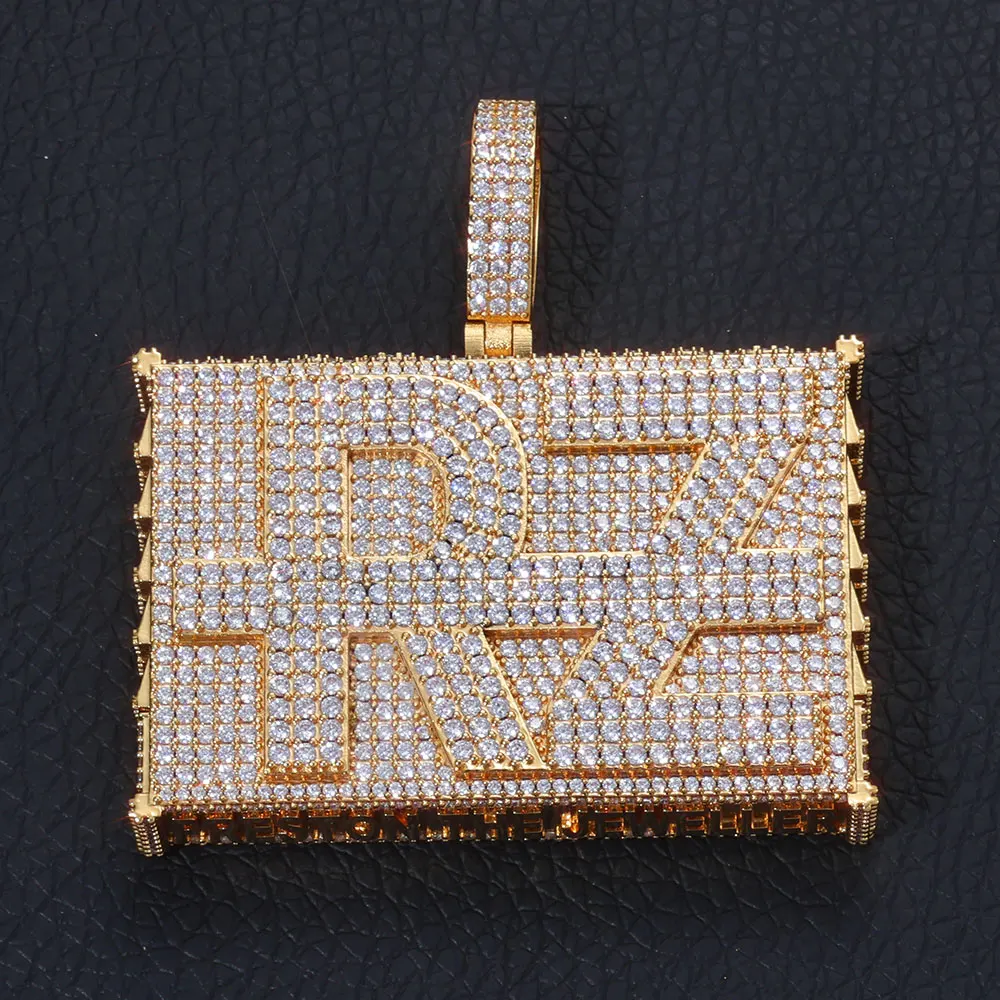 ESKEEM Hip Hop Fine Jewelry Personalized Custom Diamond Letter square Pendant 2inch Charm Pendant Trendy Gift for Men
ESKEEM Hip Hop Fine Jewelry Personalized Custom Diamond Letter square Pendant 2inch Charm Pendant Trendy Gift for Men