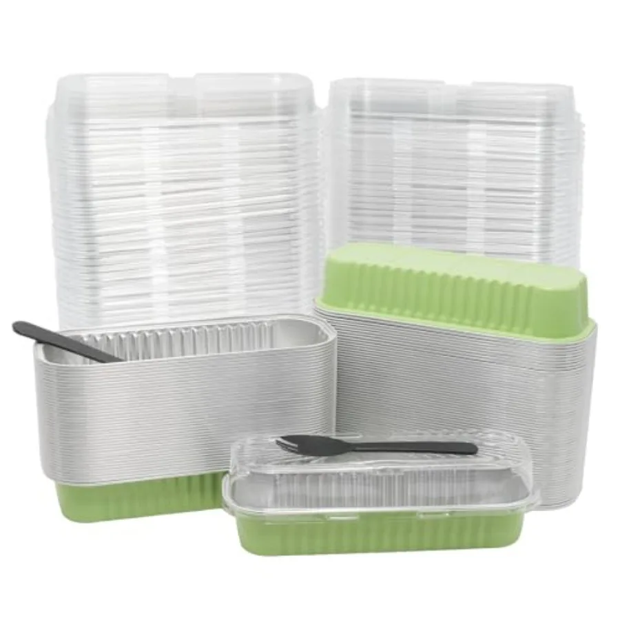 100 Pack 6.8oz Aluminum Cake Pans with Lids and Spoons Mini Loaf Pans Baking Cups Disposable Cupcake Baking Tins
100 Pack 6.8oz Aluminum Cake Pans with Lids and Spoons Mini Loaf Pans Baking Cups Disposable Cupcake Baking Tins