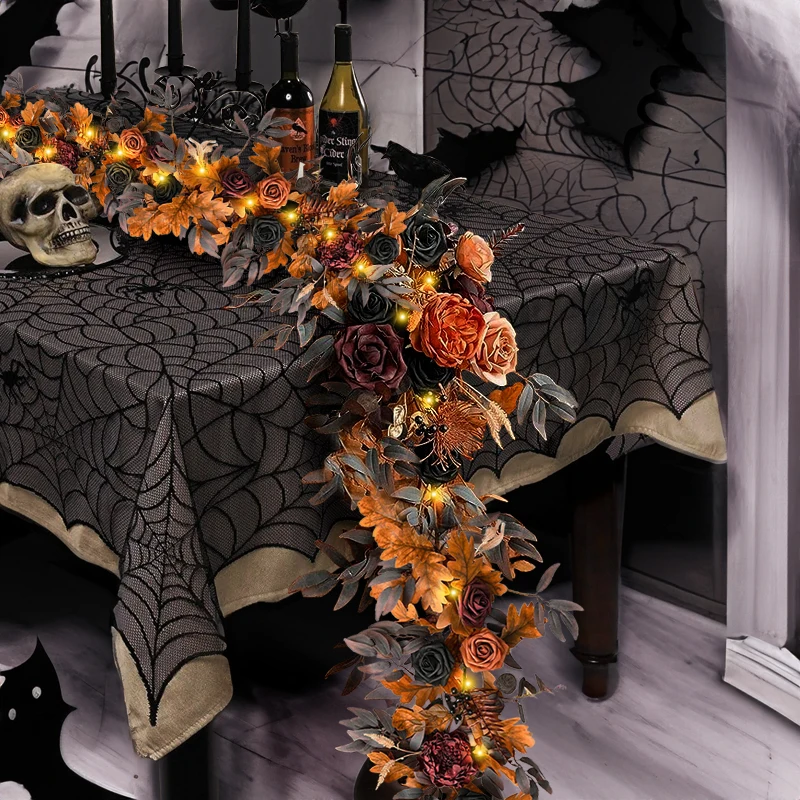 Halloween Wedding Wreath Handcrafted Artificial Garland with Flowers Vintage Decorat Day of the Dead Party Center Fireplace Door
Halloween Wedding Wreath Handcrafted Artificial Garland with Flowers Vintage Decorat Day of the Dead Party Center Fireplace Door