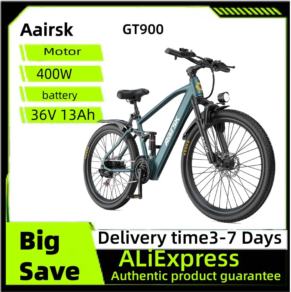 Aairsk GT900 Adult E-bike 36V 13Ah Battery 400W Motor Electric Bike 24 Inch Fat Tire E-Mountain bike Off-road Electric bicycle
Aairsk GT900 Adult E-bike 36V 13Ah Battery 400W Motor Electric Bike 24 Inch Fat Tire E-Mountain bike Off-road Electric bicycle