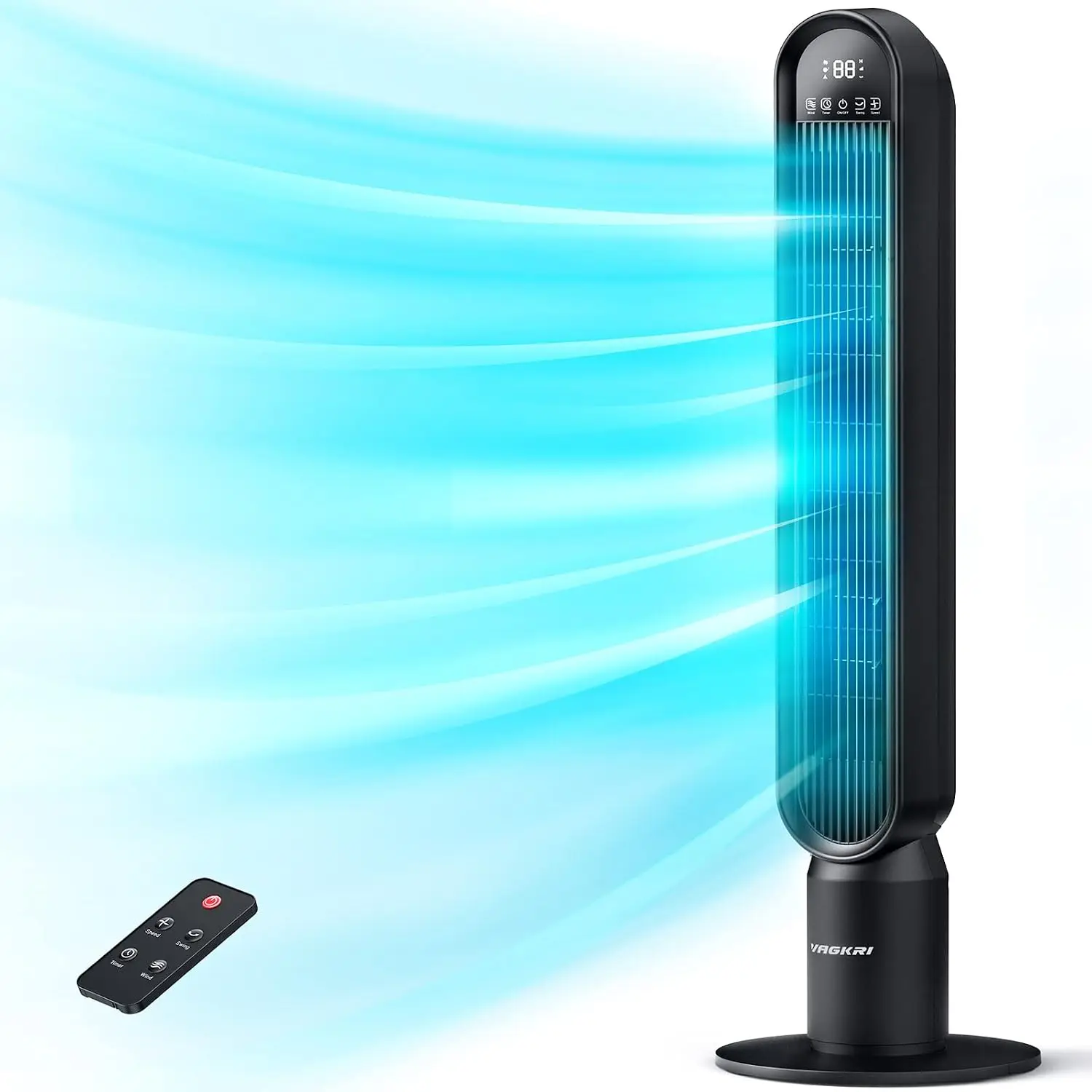 42" Quiet Tower Fan for Bedroom, 135° Vertical & 90° Oscillation, 4 Modes, 4 Speeds, 15H Timer, Remote Control
42" Quiet Tower Fan for Bedroom, 135° Vertical & 90° Oscillation, 4 Modes, 4 Speeds, 15H Timer, Remote Control