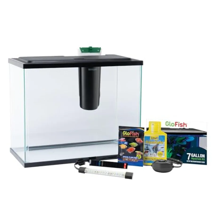 Aquarium Starter Kit 6.6 Gallon Fish Tank Includes Blue and White LED Lights Tetra Whisper Bio-Bag Filter and Thermometer
Aquarium Starter Kit 6.6 Gallon Fish Tank Includes Blue and White LED Lights Tetra Whisper Bio-Bag Filter and Thermometer