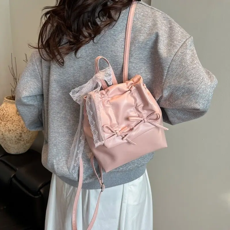 Ballet Style Niche Backpack for Women Fashionable and High-End Versatile Daily Casual Small Backpack
Ballet Style Niche Backpack for Women Fashionable and High-End Versatile Daily Casual Small Backpack