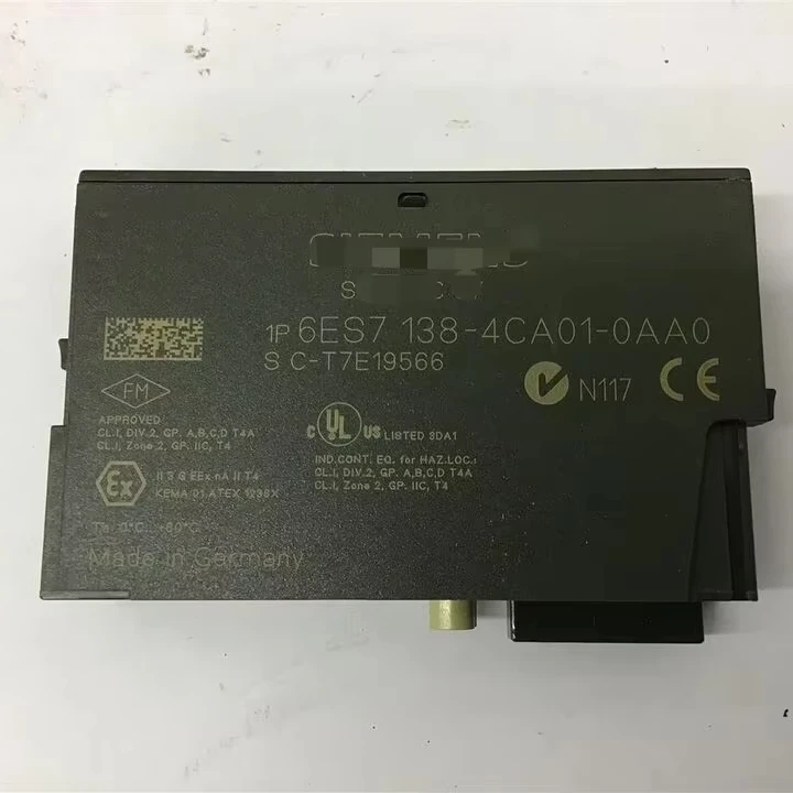 New Original 6ES7138-4CA01-0AA0 Automate Programmable PLC Controller with RS485 Communication Interface Stock in Warehouse
New Original 6ES7138-4CA01-0AA0 Automate Programmable PLC Controller with RS485 Communication Interface Stock in Warehouse