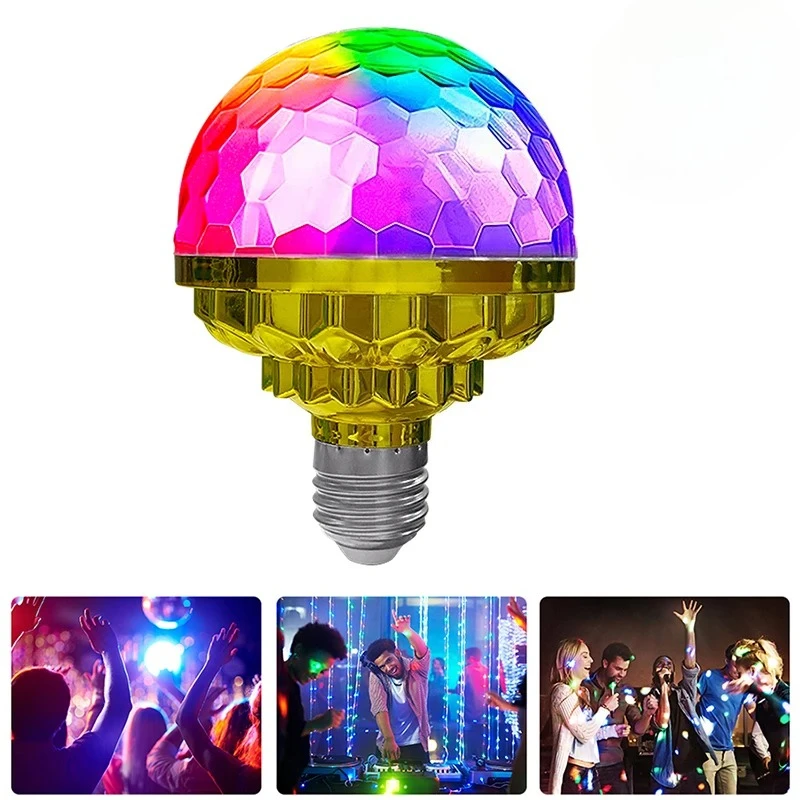 360° Color Rotating E27 Magic Ball LED Lamp Colorful Party Stage Night Light for DJ Disco KTV Atmosphere Lighting Decor
360° Color Rotating E27 Magic Ball LED Lamp Colorful Party Stage Night Light for DJ Disco KTV Atmosphere Lighting Decor