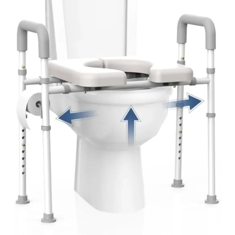 Raised Toilet Seat with Handles - Toilet Seat Riser for Seniors with Adjustable Width and Height, 400 lbs Elevated Toilet Seat
Raised Toilet Seat with Handles - Toilet Seat Riser for Seniors with Adjustable Width and Height, 400 lbs Elevated Toilet Seat