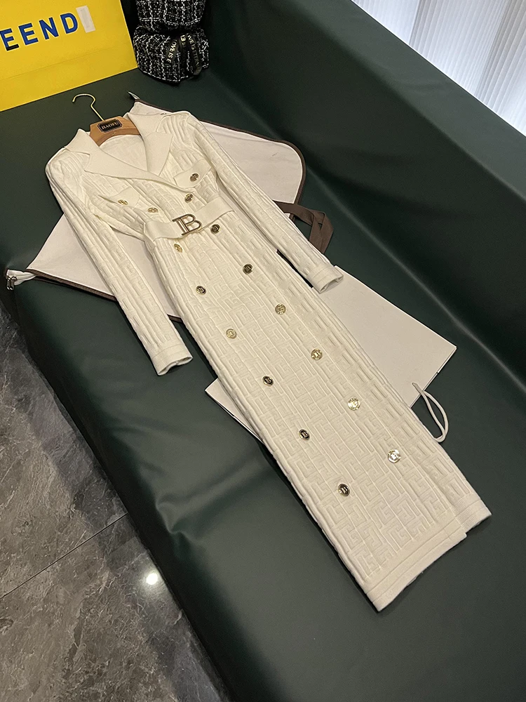 High-End Extended Version Knitted Long Sleeve Belted Waist Slimming Outerwear D061 Elegant Commute Style H-Shape Dress
High-End Extended Version Knitted Long Sleeve Belted Waist Slimming Outerwear D061 Elegant Commute Style H-Shape Dress