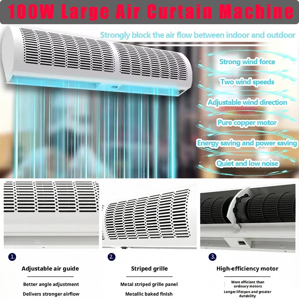 Wall Mounted Bladeless Tower Fan Large Air Volume Double Gear 0.9m Cross-flow Powerful Air Curtain Strong Wind Air Cooler Fan
Wall Mounted Bladeless Tower Fan Large Air Volume Double Gear 0.9m Cross-flow Powerful Air Curtain Strong Wind Air Cooler Fan