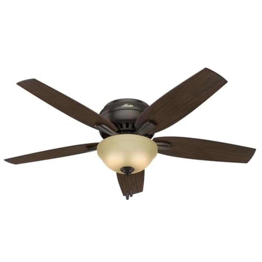 52 inch Indoor Ceiling Fan with LED Light - Bronze, Low Profile Flush Mount for Bedroom or Living Room, 5 Blades, Pull Chain Co
52 inch Indoor Ceiling Fan with LED Light - Bronze, Low Profile Flush Mount for Bedroom or Living Room, 5 Blades, Pull Chain Co