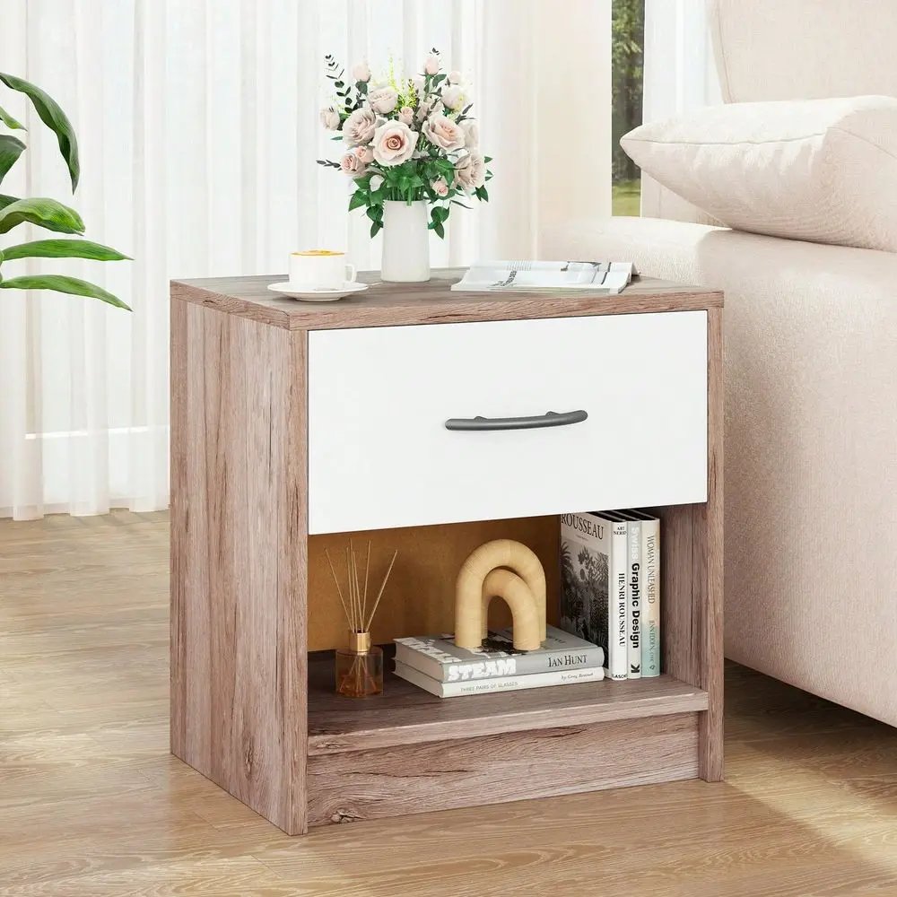 Nightstand Bedside Table With Drawer Open Storage Shelf For Small Spaces Light Gray OakWhite NaturalWhite Natural White Dark Gr
Nightstand Bedside Table With Drawer Open Storage Shelf For Small Spaces Light Gray OakWhite NaturalWhite Natural White Dark Gr