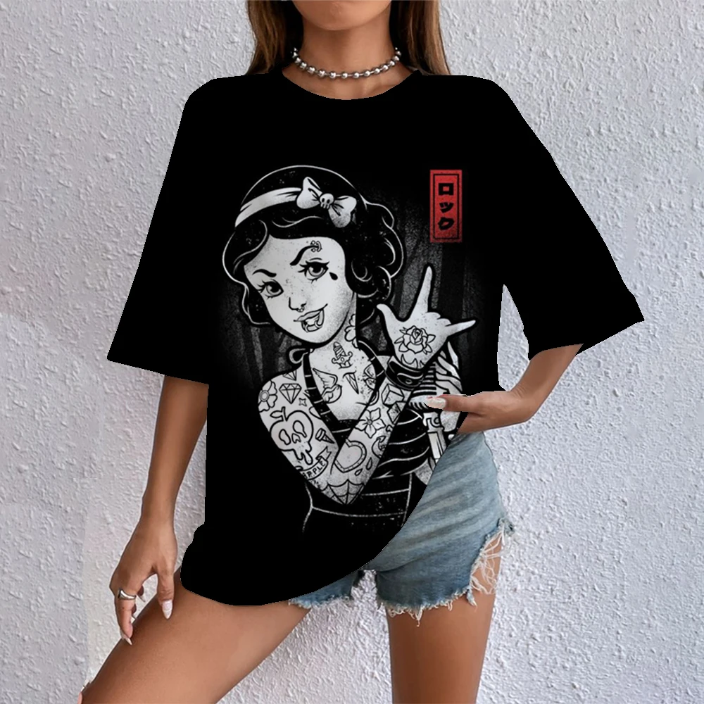 Disney Plus Size Women's 2025 Princess Print Round Neck T-shirt For Spring And Summer Cartoon Short Sleeved Women's Tshirt
Disney Plus Size Women's 2025 Princess Print Round Neck T-shirt For Spring And Summer Cartoon Short Sleeved Women's Tshirt