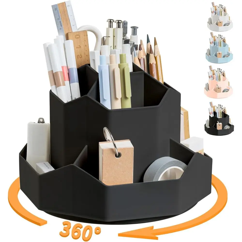 Pencil or Desk, 9 Slots 360 Degree Rotating Desk Organizer, Desktop Storage Stationery Supplies Organizer, Cute Pencil Cup Pot f
Pencil or Desk, 9 Slots 360 Degree Rotating Desk Organizer, Desktop Storage Stationery Supplies Organizer, Cute Pencil Cup Pot f