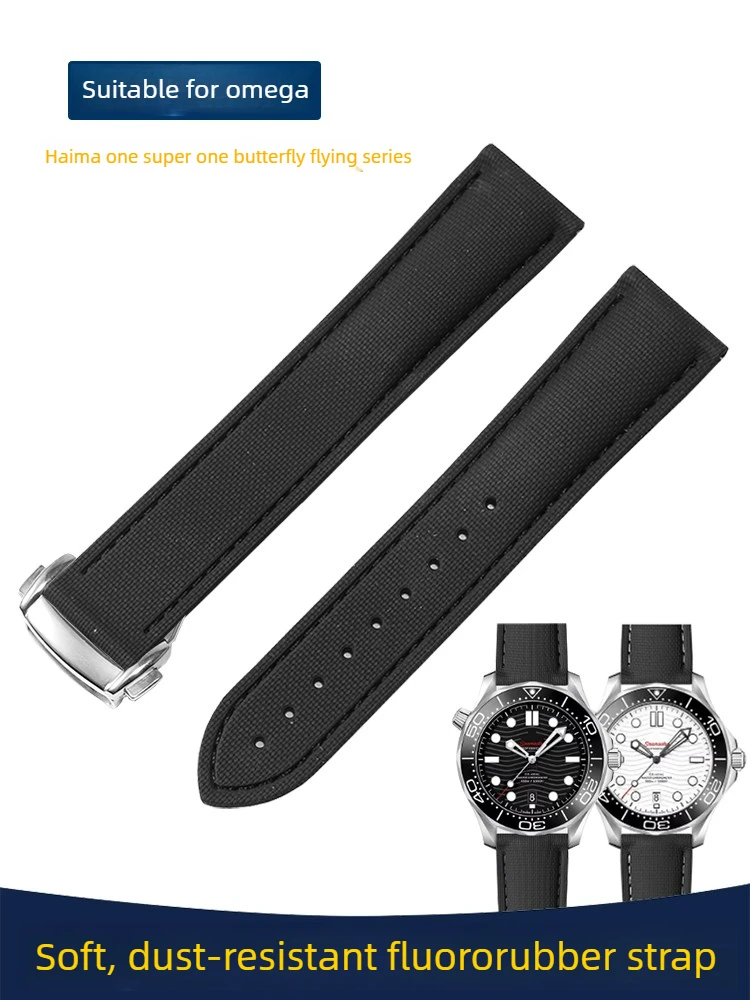 Fluorororubber Watch Strap for Omega Seamaster 300 600 Snoopy Speedmaster Ocean Universe Butterfly Series
Fluorororubber Watch Strap for Omega Seamaster 300 600 Snoopy Speedmaster Ocean Universe Butterfly Series