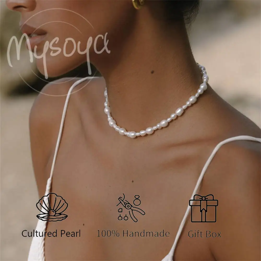 MYSOYA White Baroque Freshwater Pearl Necklace 4-5mm & 7-8mm with Gift Box Gift for Her/Him, Gift for Birthday/Wedding/Christmas
MYSOYA White Baroque Freshwater Pearl Necklace 4-5mm & 7-8mm with Gift Box Gift for Her/Him, Gift for Birthday/Wedding/Christmas