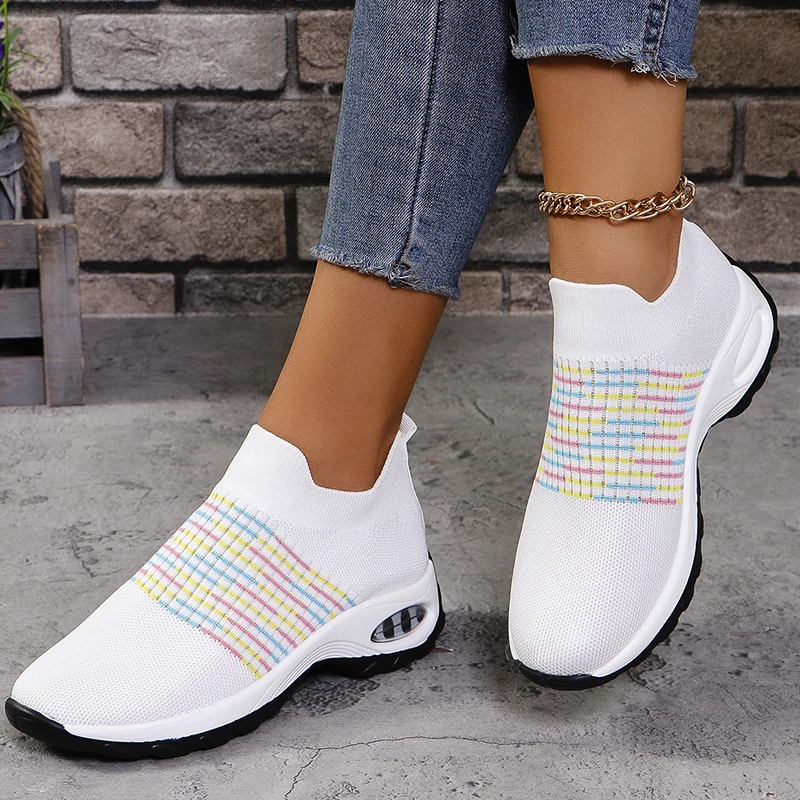 Womens Shoes Mix Color Knitted Sport Sneakers Women Slip on Plus Size 36-43 Casual Shoes Woman Lightweight Walking Running Shoes
Womens Shoes Mix Color Knitted Sport Sneakers Women Slip on Plus Size 36-43 Casual Shoes Woman Lightweight Walking Running Shoes