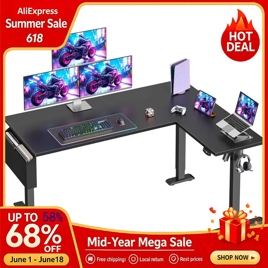 L Shaped Electric Standing Desk,63 Inch Adjustable Height Sit to Stand Corner Desks Memory Presets,Reversible Computer, Custom
L Shaped Electric Standing Desk,63 Inch Adjustable Height Sit to Stand Corner Desks Memory Presets,Reversible Computer, Custom