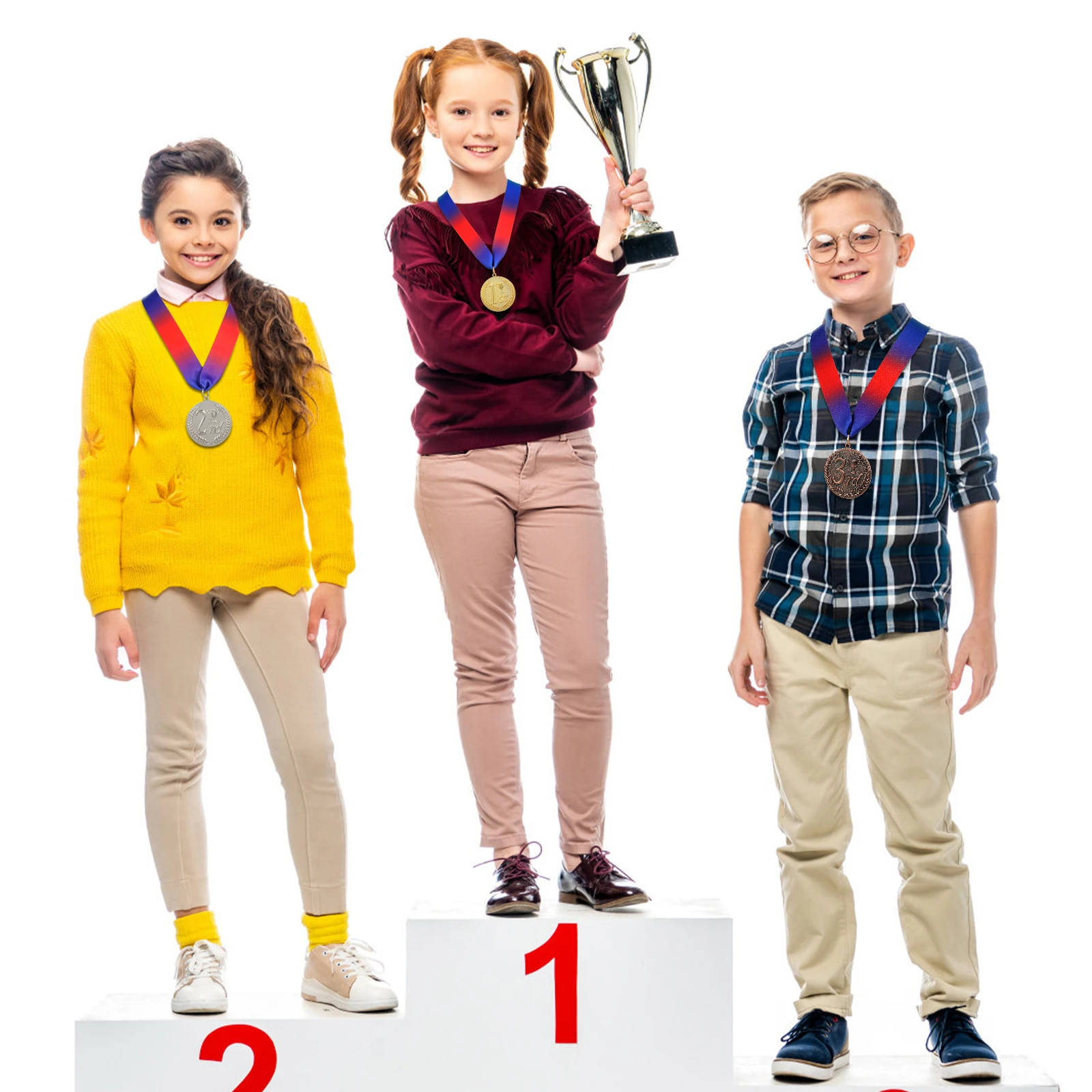 3pcs Award 1St 2Nd Medals For Sports Competitions Party Favors Metal Medal Set Elegant Scratch Resistant Alloy Medals
3pcs Award 1St 2Nd Medals For Sports Competitions Party Favors Metal Medal Set Elegant Scratch Resistant Alloy Medals