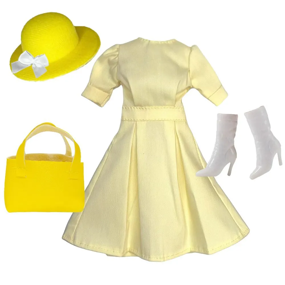 Small Fresh Style Simple Elegant Yellow Dress+ Bow Hat + Boots + Handbag Set For 1/6 Babi Xianxian Supermodel Doll Clothes Parts
Small Fresh Style Simple Elegant Yellow Dress+ Bow Hat + Boots + Handbag Set For 1/6 Babi Xianxian Supermodel Doll Clothes Parts