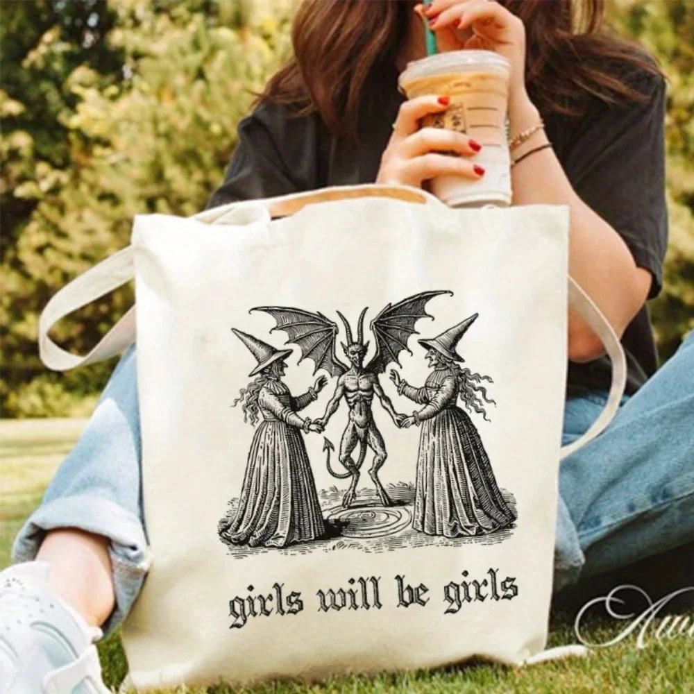 Halloween Demon Skull Canvas Tote Bag Shoulder Bag Practical Shopping Tote for Trick or Treat Activity Holiday Festivity Present
Halloween Demon Skull Canvas Tote Bag Shoulder Bag Practical Shopping Tote for Trick or Treat Activity Holiday Festivity Present