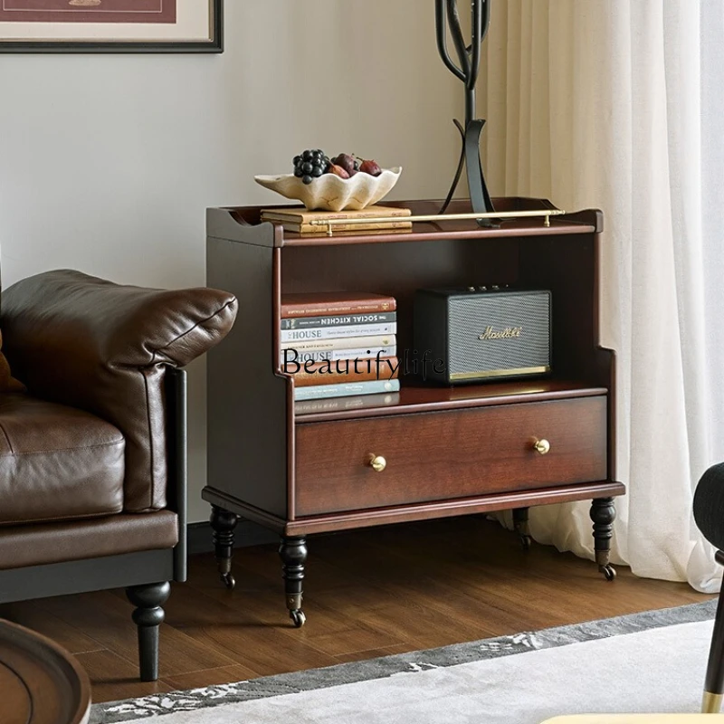 French retro solid wood removable bedside sofa side cabinet mini TV side cabinet
French retro solid wood removable bedside sofa side cabinet mini TV side cabinet