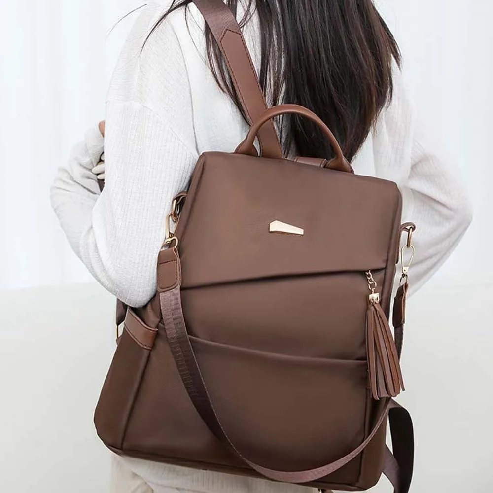 Large Capacity Nylon Backpack Women Soft-Touch Solid-Color Waterproof Rucksack Multi-Way Multi-Pocket Anti-Theft Daypack
Large Capacity Nylon Backpack Women Soft-Touch Solid-Color Waterproof Rucksack Multi-Way Multi-Pocket Anti-Theft Daypack
